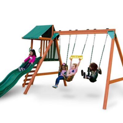 Basic Swing Set With Slide