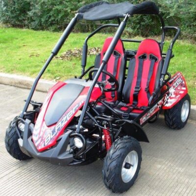 Trailmaster Blazer 200R Go Kart Youth Go Kart. Ages 10 and up, Mid size Kids cart, Body Kit with reverse.