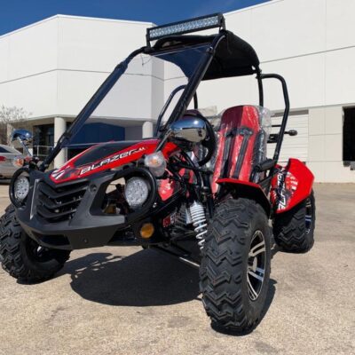 Trailmaster ULTRA BLAZER 200EX EFI Go Kart. Larger Tires, Custom Chrome Rims, Body Kit, Light Bar WindShield Fuel Injected