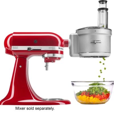 KitchenAid – KSM2FPA Food Processor Attachment Kit with Commercial Style Dicing – Silver