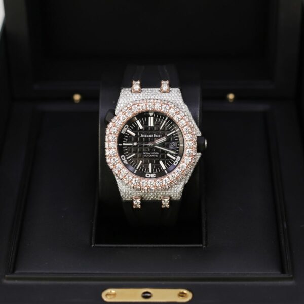Audemars Piguet 15710ST Royal Oak Offshore Diver Black 42mm Iced Out - Image 2