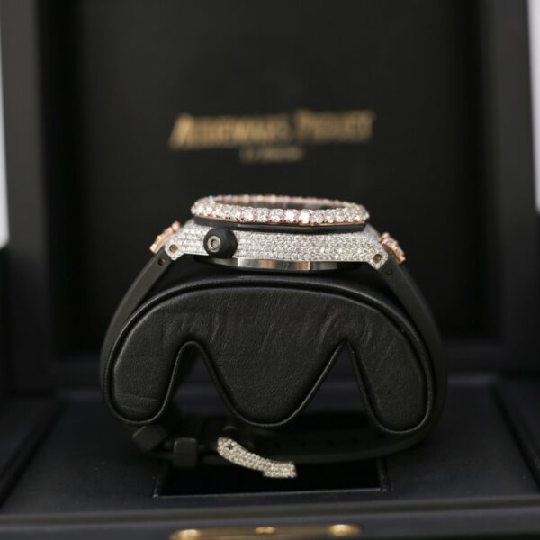 Audemars Piguet 15710ST Royal Oak Offshore Diver Black 42mm Iced Out - Image 4