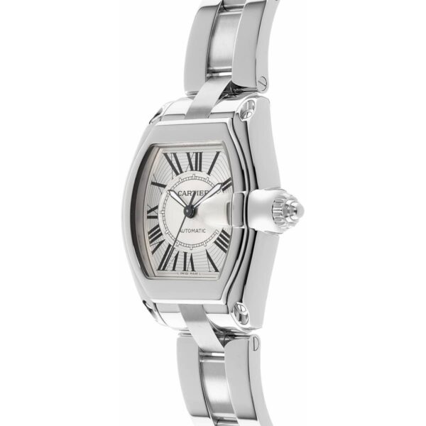Cartier Roadster W62025V3 Silver Sunray-Effect Dial Steel Bracelet Watch - Image 2
