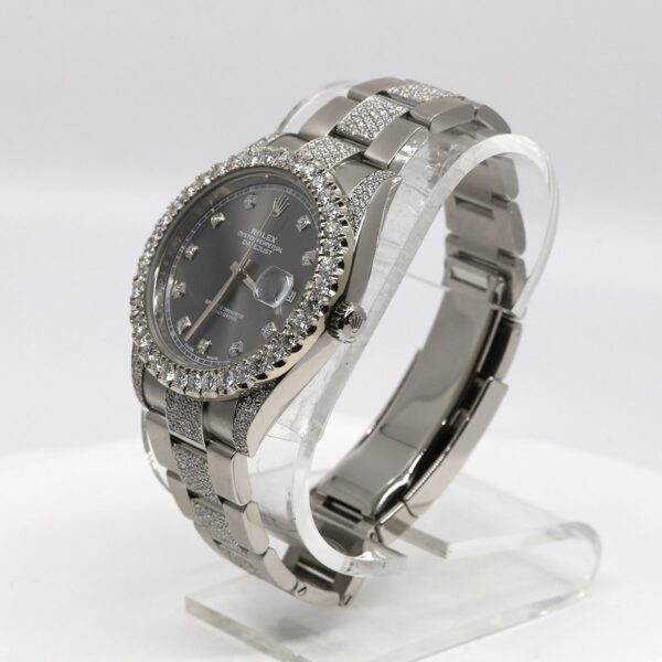 Rolex 126300 Datejust 41mm Customized with Diamonds Watch - Image 3
