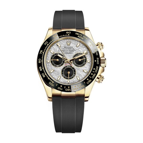 Rolex Cosmograph Daytona 116518LN Meteorite Dial Yellow Gold Oysterflex 40mm Watch