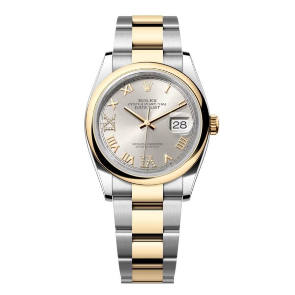 Rolex Datejust 126203-0032 Silver Roman Dial 36mm Domed Bezel Oyster Bracelet