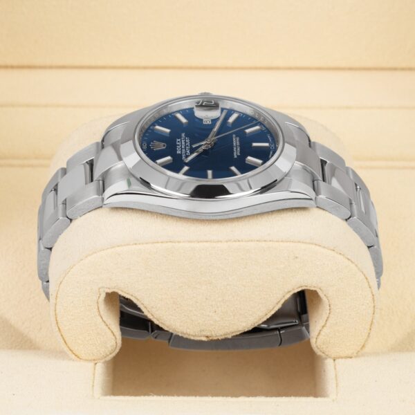 Rolex Datejust 126300 41mm Smooth Bezel Blue Index Dial Oyster Bracelet Watch - Image 5