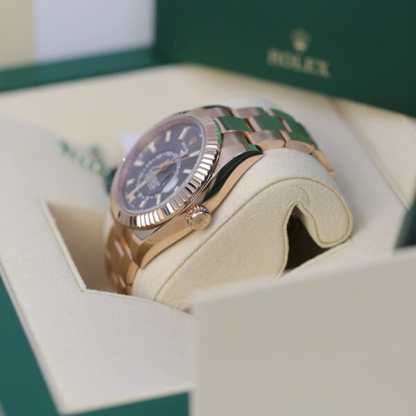 Rolex Sky-Dweller 326935-0007 Everose Gold Dark Rhodium Index Dial Watch - Image 4