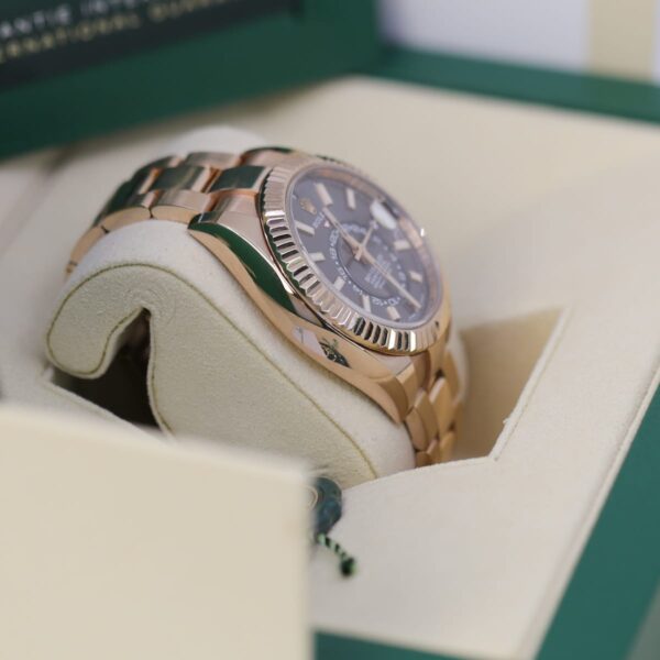 Rolex Sky-Dweller 326935-0007 Everose Gold Dark Rhodium Index Dial Watch - Image 5