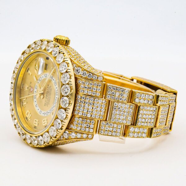 Rolex Sky-Dweller 326938 42mm Arabic Champagne Dial Iced Out Mens Watch - Image 2