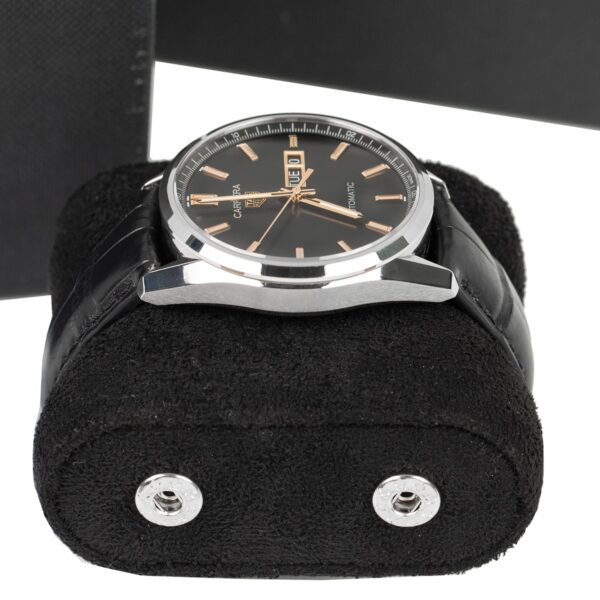 Tag Heuer Carrera WBN2013 Day-Date Black Dial 41mm Steel Watch - Image 5