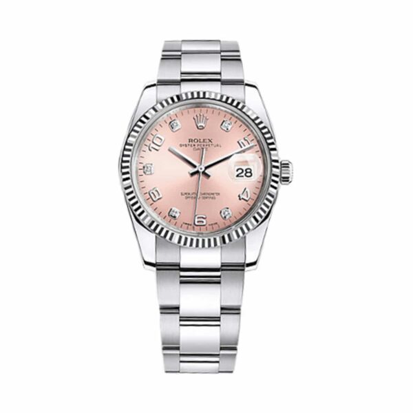 Rolex 115234-0009 Oyster Perpetual Pink Diamonds Dial