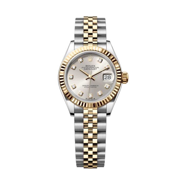 Rolex Lady-Datejust 279173-0007 Silver Diamond Dial Jubilee Bracelet